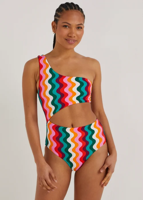 Be Beau Multicoloured Wiggle One Shoulder Swimsuit - 8 Image 1