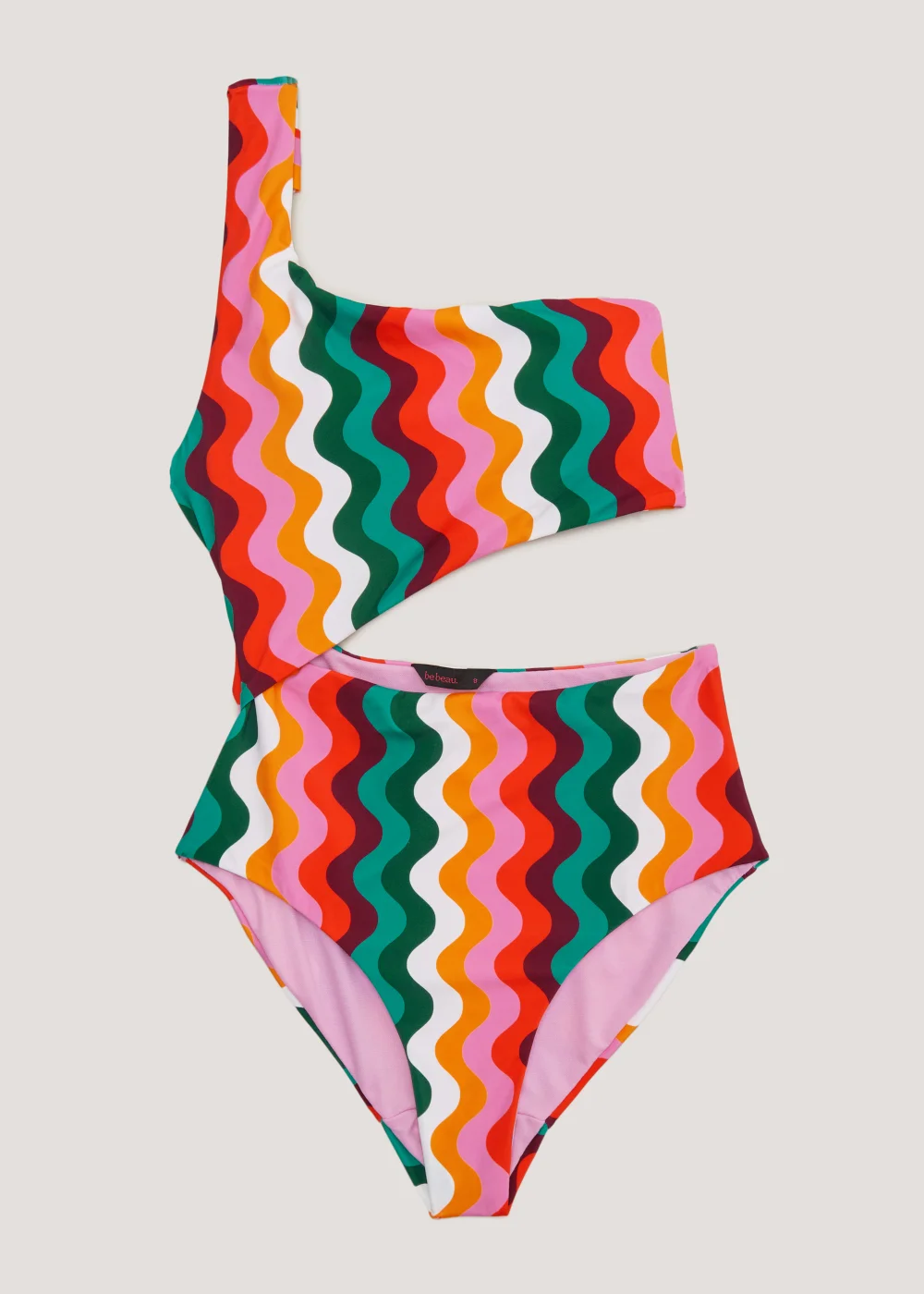 Be Beau Multicoloured Wiggle One Shoulder Swimsuit - 8 Image 4