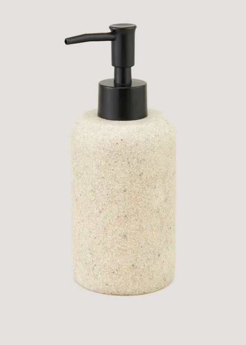Beige Sandstone Effect Soap Dispenser (20cm x 9.5cm x 9.5cm) Image 1