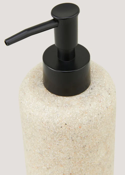 Beige Sandstone Effect Soap Dispenser (20cm x 9.5cm x 9.5cm) Image 2