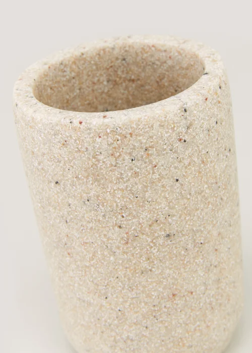 Beige Sandstone Effect Tumbler (11cm x 9.5cm x 9.5cm) Image 2