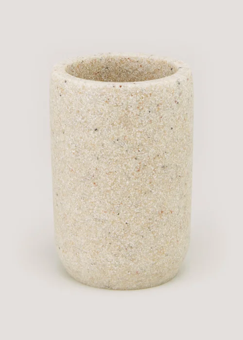 Beige Sandstone Effect Tumbler (11cm x 9.5cm x 9.5cm) Image 1