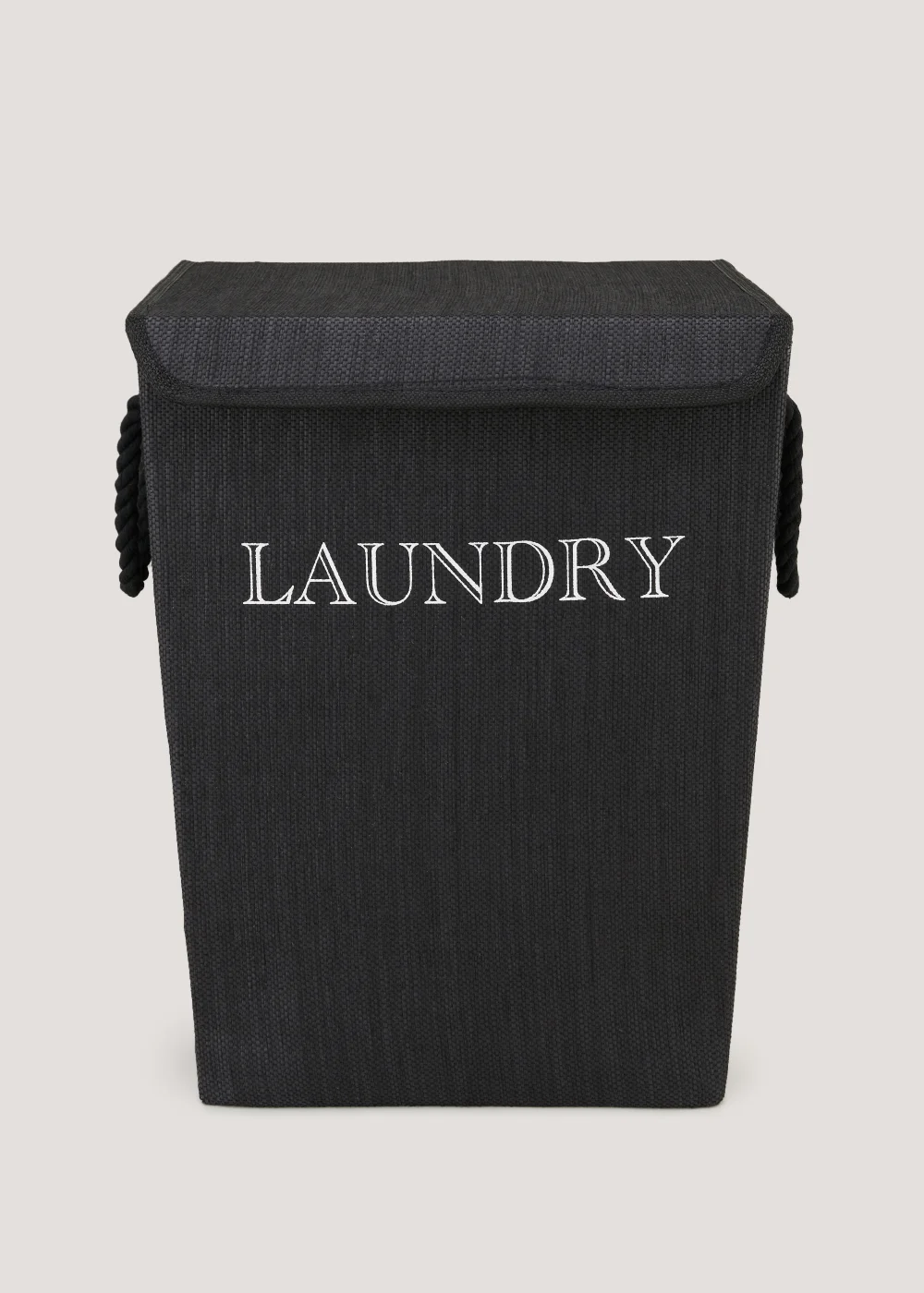 Black Laundry Basket (50cm x 40cm x 30cm) Image 1