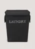 Black Laundry Basket (50cm x 40cm x 30cm) Image 1