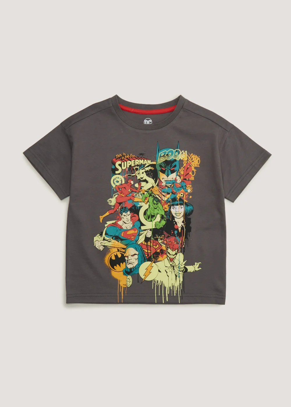Kids Grey DC Comics T-Shirt (4-13yrs) - Age 4 Years Image 1