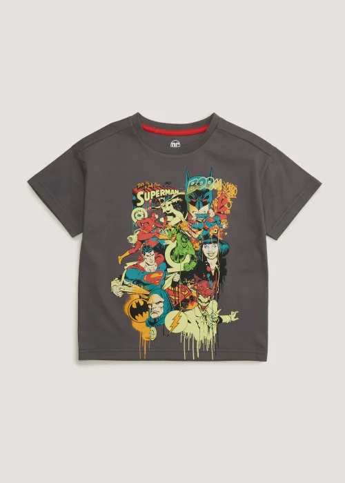 Kids Grey DC Comics T-Shirt (4-13yrs) - Age 4 Years Image 1