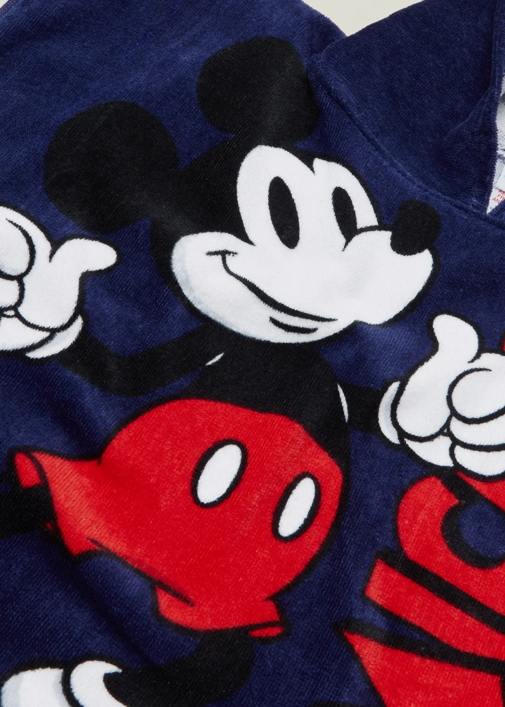Kids Navy Disney Mickey Mouse Hooded Beach Towel Poncho (9mths-6yrs) - Small/Medium Image 2