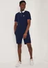 Navy Textured Co-Ord Shorts - XS Image 4