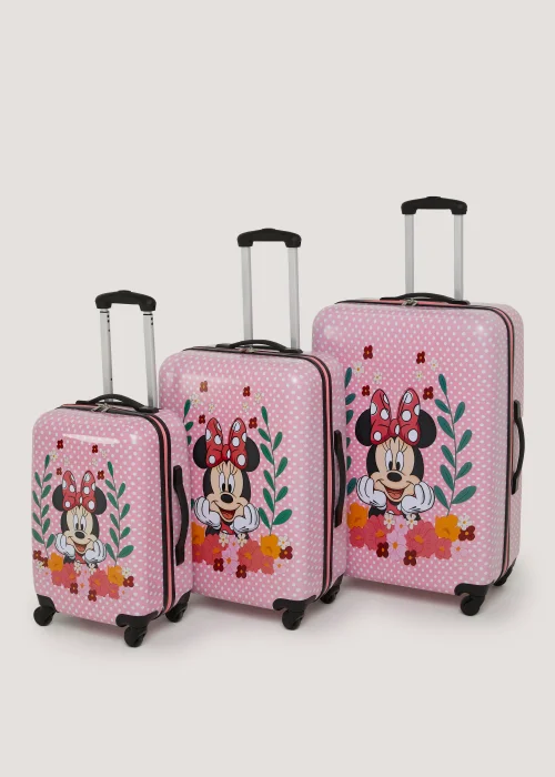 Kids Pink Disney Minnie Mouse Hard Shell Suitcase - Cabin Image 1
