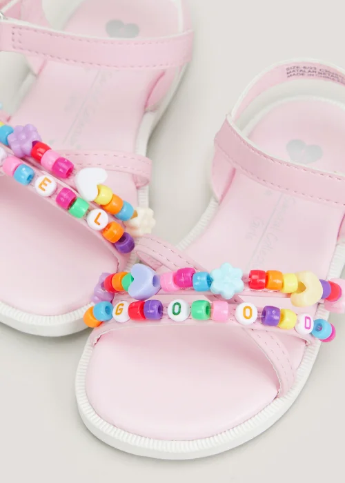 Girls Multicoloured Beaded Sandals (Younger 4-12) - Size 4 Infants Image 2