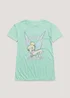 Kids Aqua Disney Tinkerbell Topknot Slogan Nightie (2-9yrs) - Age 2 - 3 Years Image 1