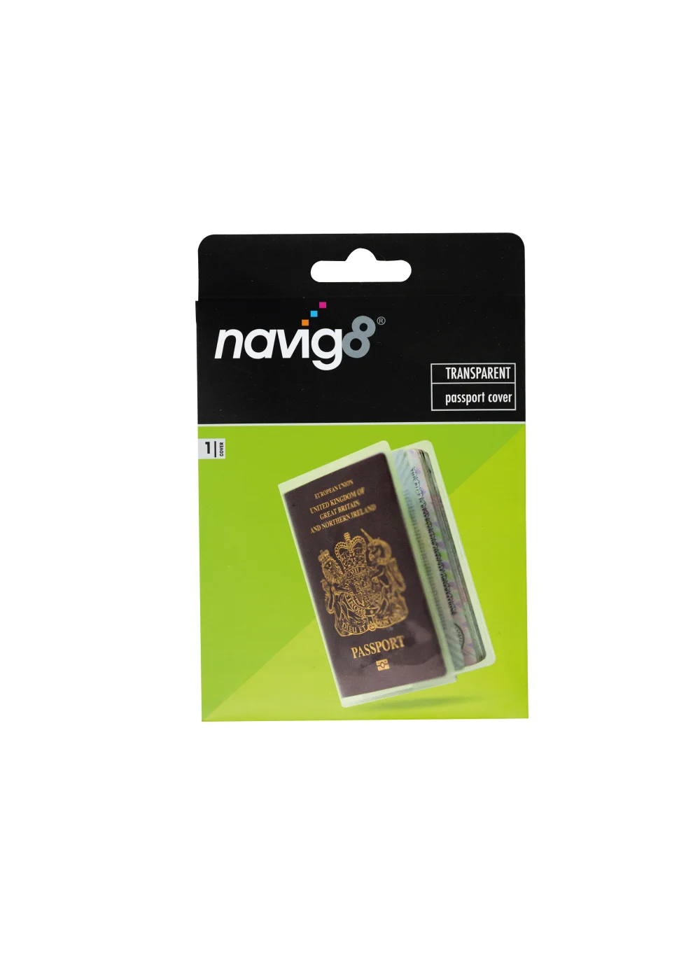 Navig8 Transparent Passport Cover (17cm x 11.5cm) Image 1