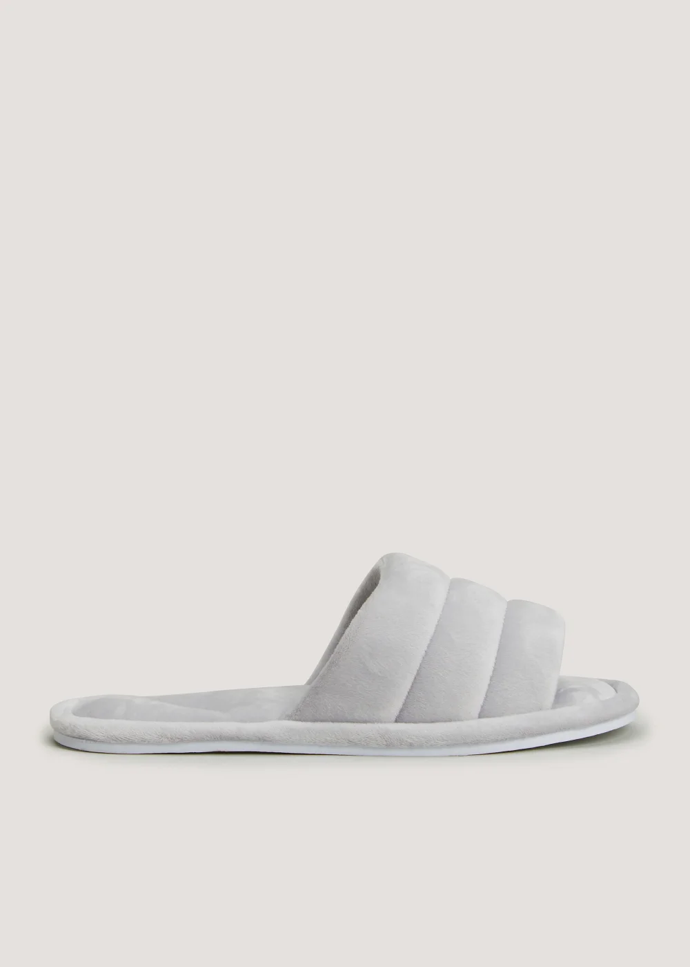 Grey Jersey Mule Slippers - Small Image 1
