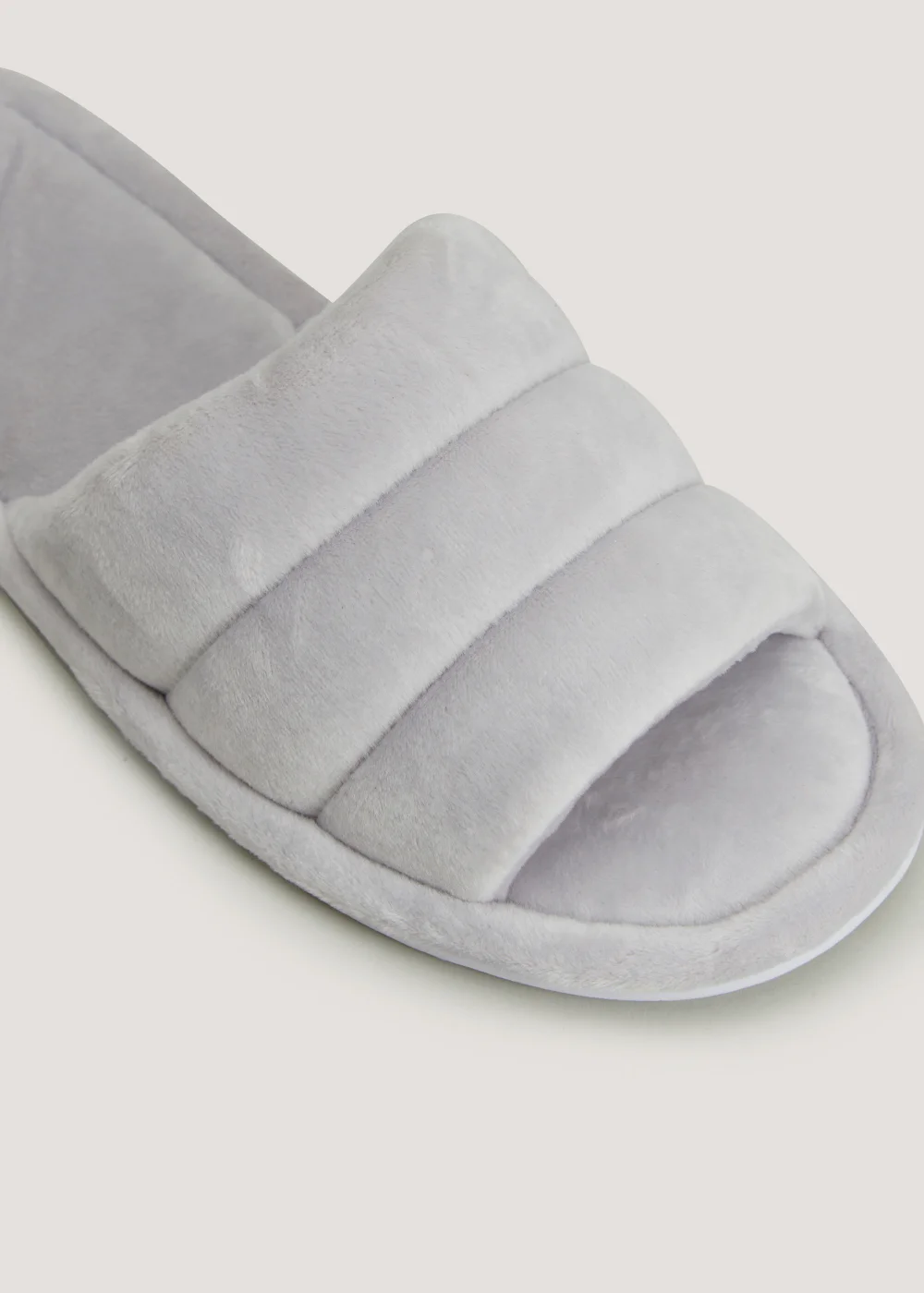 Grey Jersey Mule Slippers - Small Image 2