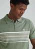 Green Stripe Polo Shirt - S Image 3