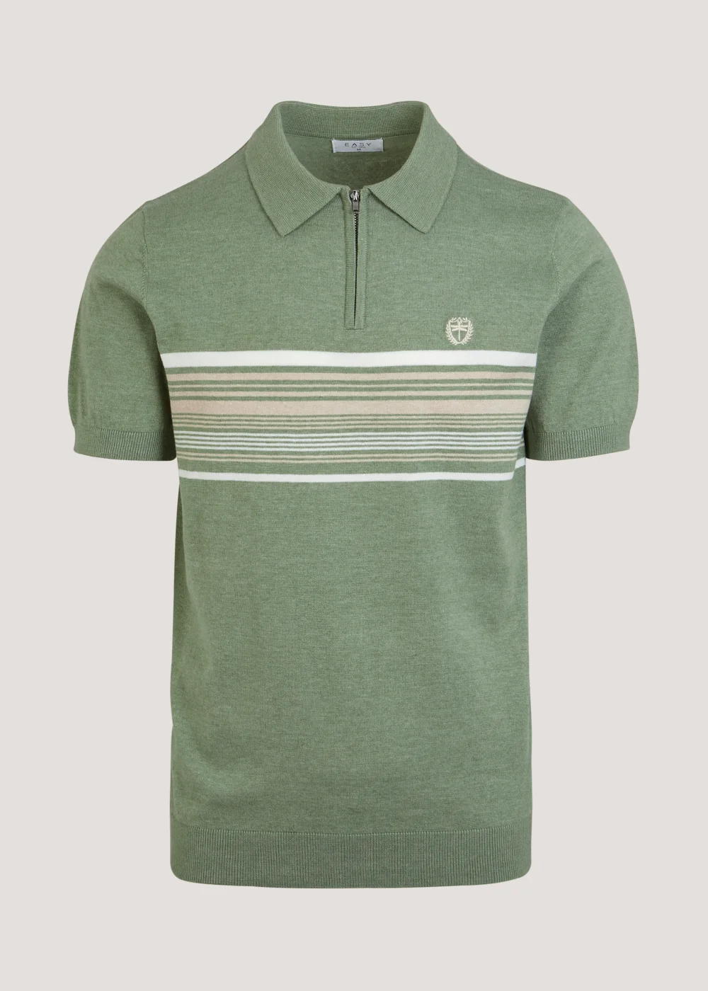 Green Stripe Polo Shirt - S Image 5
