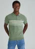 Green Stripe Polo Shirt - S Image 1