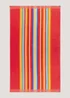 Coral Stripe Velour Beach Towel (150cm x 70cm) Image 1