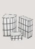 Black Wire Slim Laundry Bin (54cm x 40cm x 21cm) Image 2