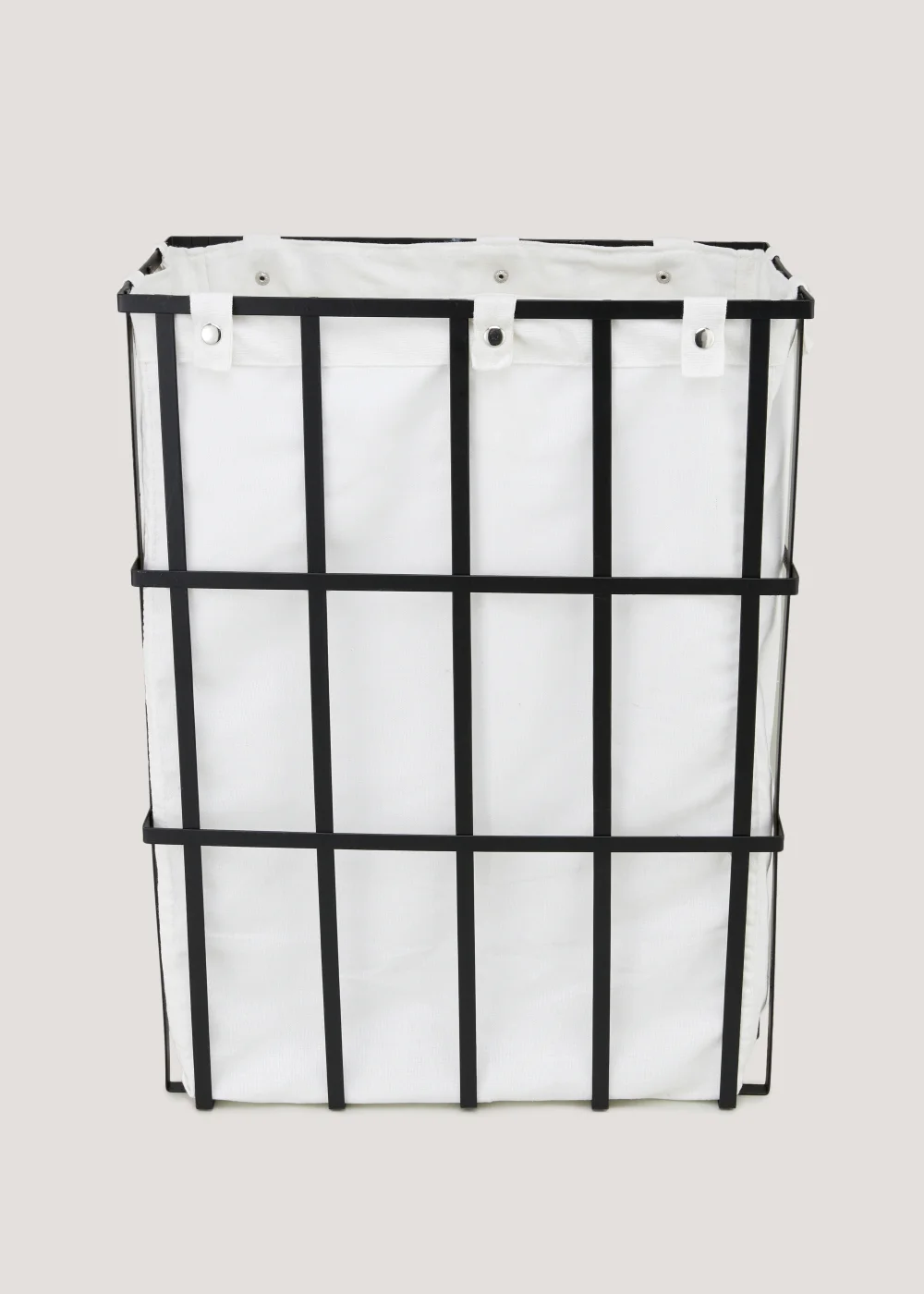 Black Wire Slim Laundry Bin (54cm x 40cm x 21cm) Image 1