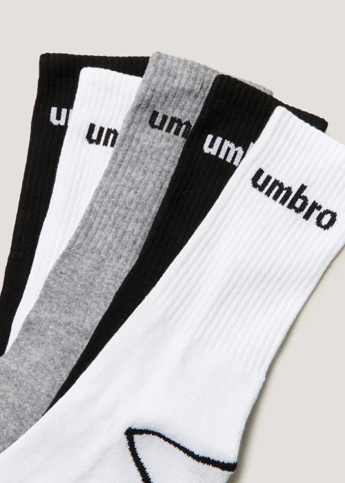 Umbro 5 Pack Multicoloured Sports Socks - 6-8.5 Image 2