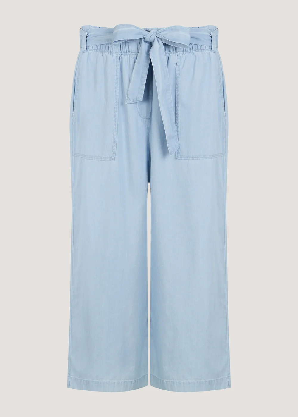 Denim Cropped Utility Trousers - Size 8 Image 5