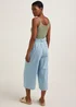 Denim Cropped Utility Trousers - Size 8 Image 2