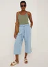 Denim Cropped Utility Trousers - Size 8 Image 4