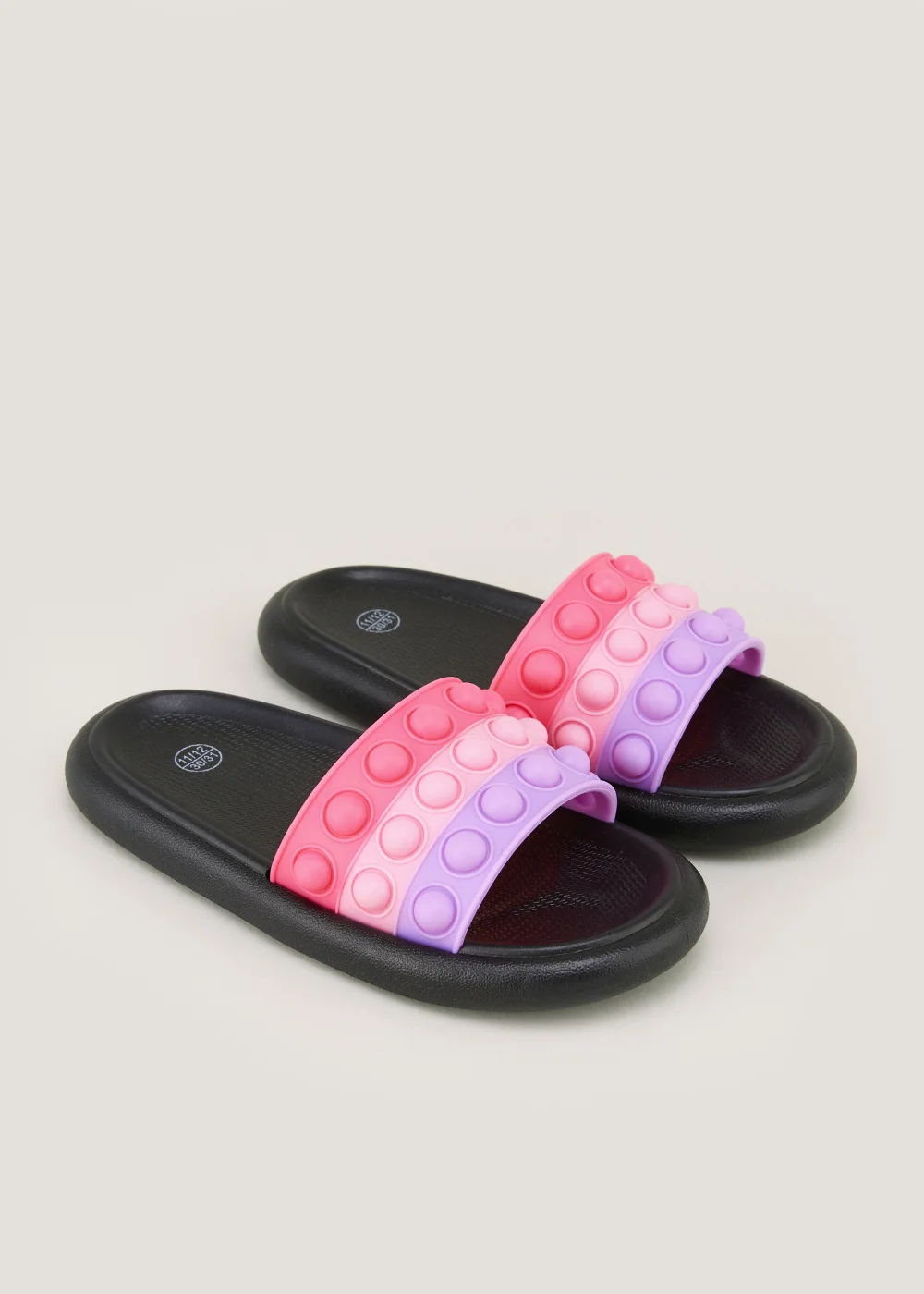 Girls Multicoloured Pop Sliders (Younger 9-Older 1) - UK 9/10 - EU 27/28 Image 1