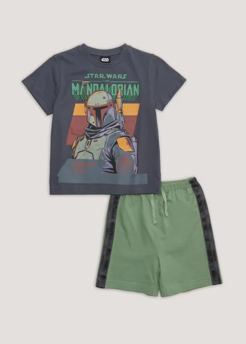 Kids Star Wars Mandalorian Shortie Pyjama Set (4-13yrs) - Age 4 Years Image 1