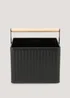 Black Ribbed Peg Tin (18cm x 18.5cm) Image 1