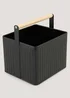 Black Ribbed Peg Tin (18cm x 18.5cm) Image 2