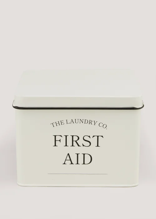 Cream Metal The Laundry Co First Aid Tin Image 1