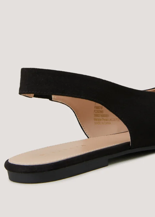 Black Slingback Ballet Flats - Size 3 Image 2