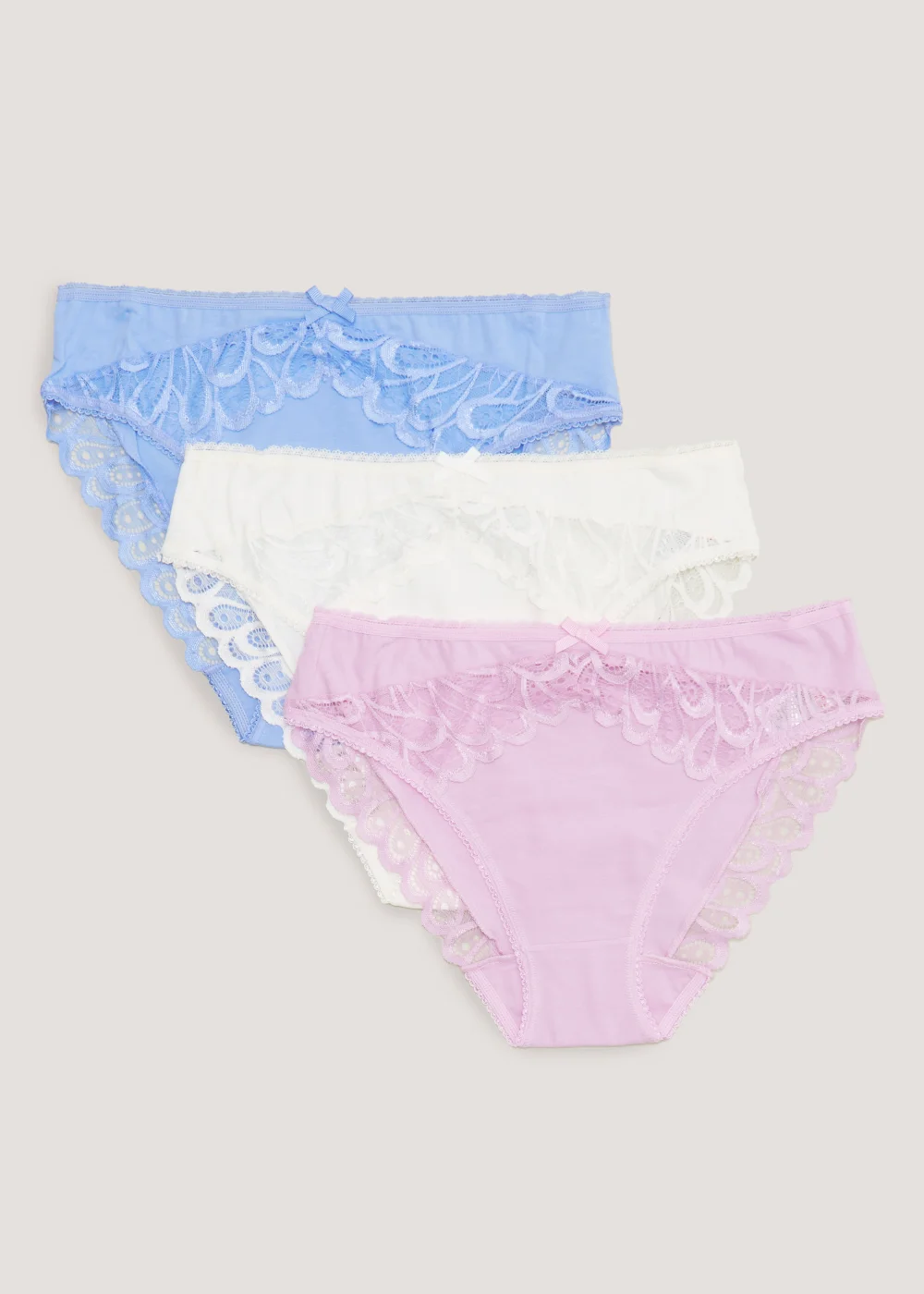 3 Pack Blue High Leg Knickers - 8 Image 4