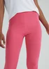 Pink Cropped Leggings - 8 Image 3