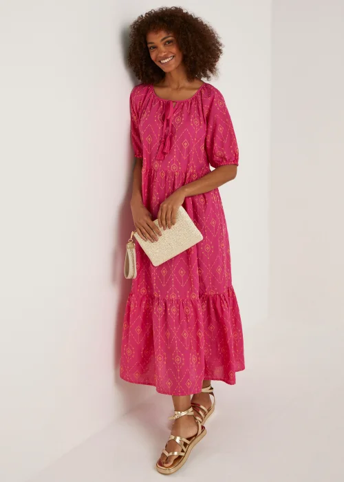 Papaya Petite Pink Embroidered Midi Dress - 6 Image 4