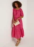 Papaya Petite Pink Embroidered Midi Dress - 6 Image 4