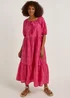 Papaya Petite Pink Embroidered Midi Dress - 6 Image 1