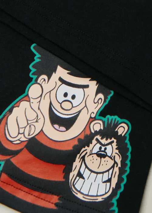 Kids Black Dennis the Menace Pyjama Set (4-10yrs) - Age 4 Years Image 2