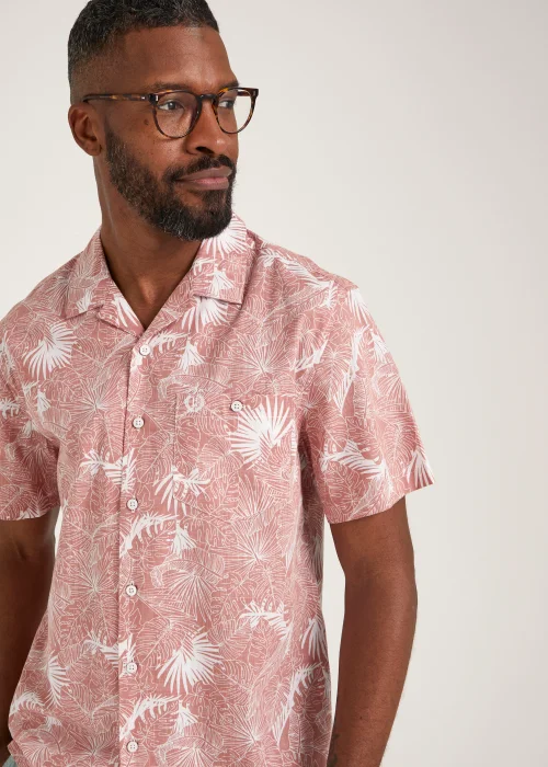 Lincoln Pink Floral Print Short Sleeve Shirt - Small Image 3