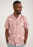 Lincoln Pink Floral Print Short Sleeve Shirt - Small Image 1