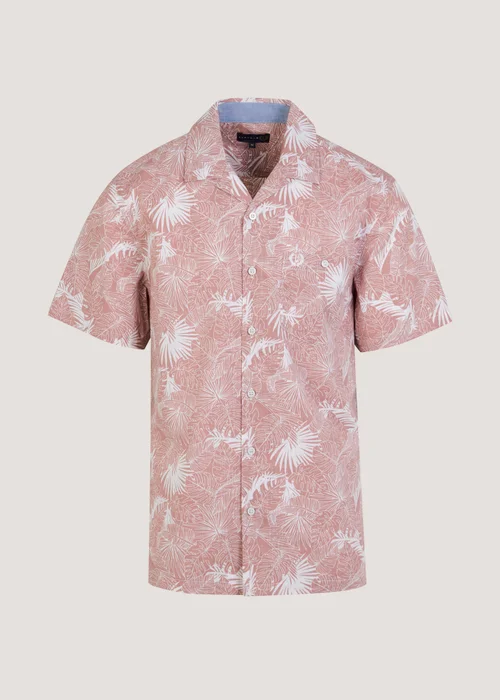 Lincoln Pink Floral Print Short Sleeve Shirt - Small Image 5