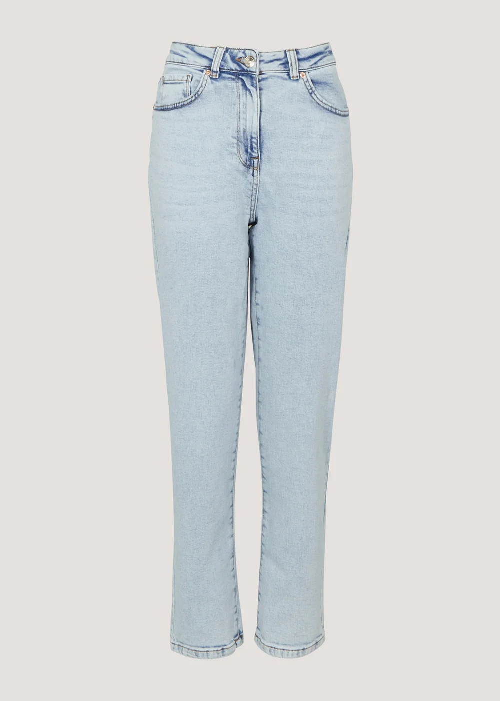 Ava Bleach Wash Mom Jeans (Long Length) - 8/L33 Image 5