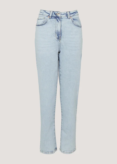 Ava Bleach Wash Mom Jeans (Long Length) - 8/L33 Image 5
