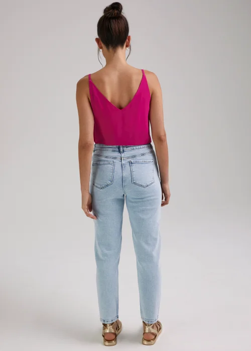 Ava Bleach Wash Mom Jeans (Long Length) - 8/L33 Image 2