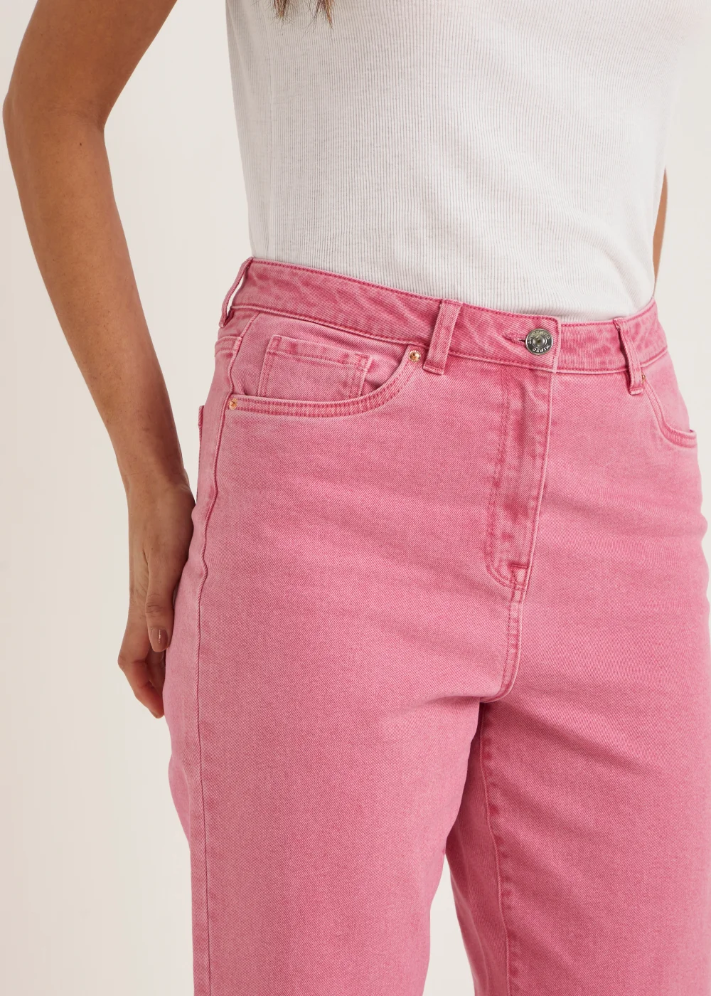 Ava Pink Mom Jeans (Long Length) - 8/L33 Image 3