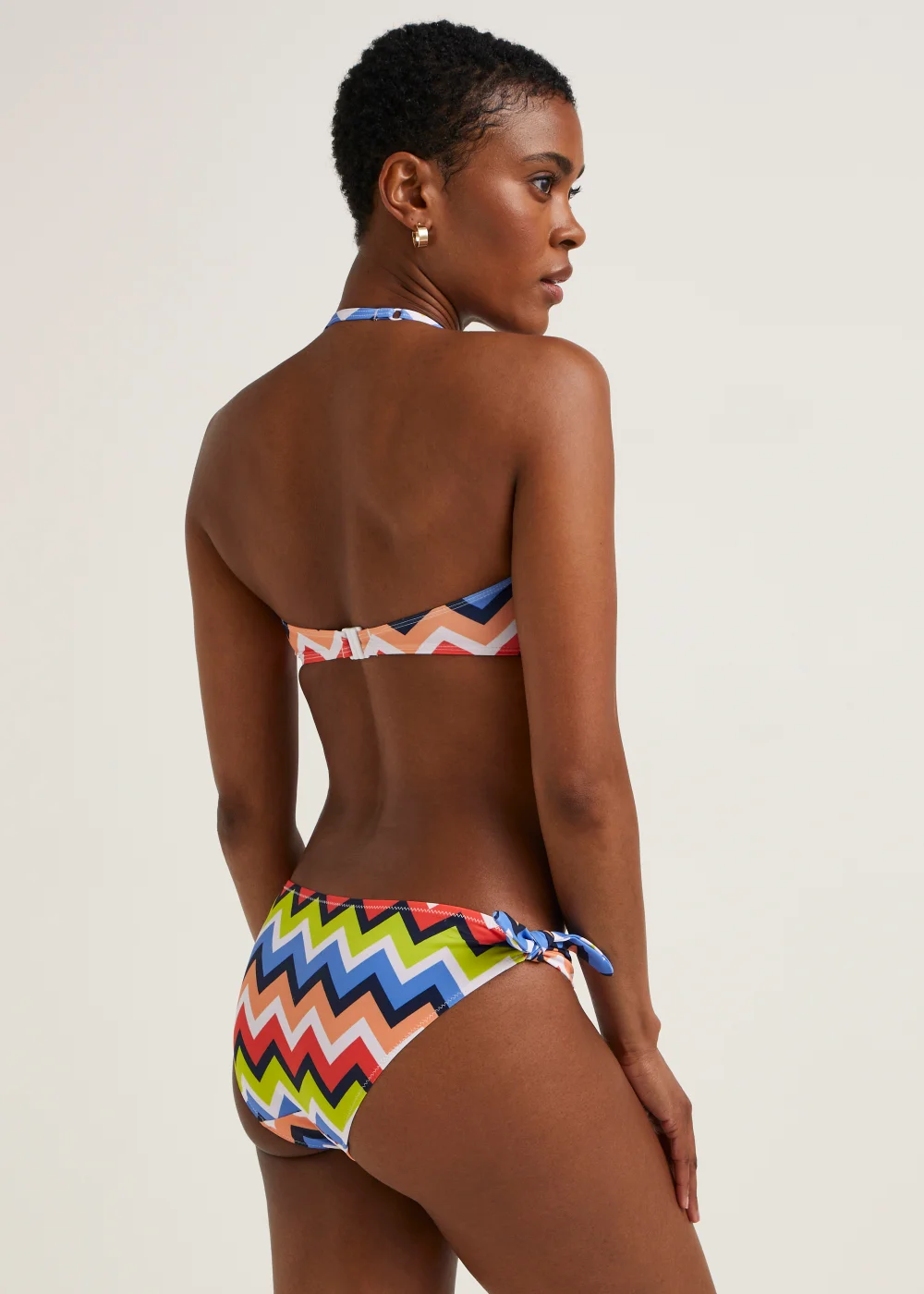 Multicoloured Zigzag Twist Bikini Bottoms - 8 Image 2
