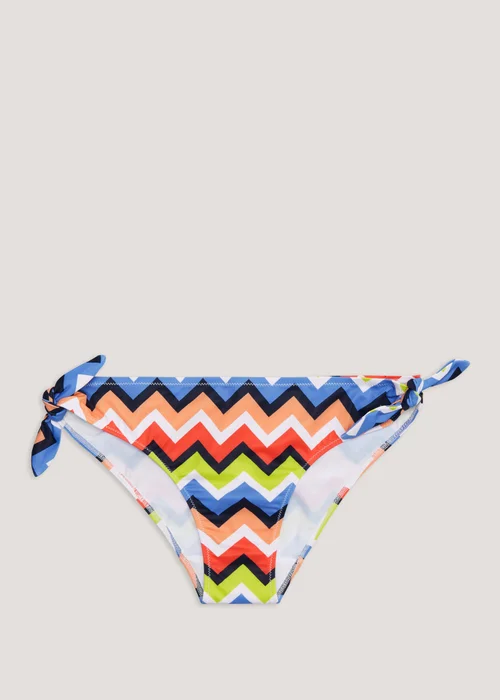 Multicoloured Zigzag Twist Bikini Bottoms - 8 Image 4