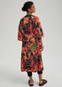 Et Vous Black Tropical Floral Satin Maxi Kimono - Small Image 2